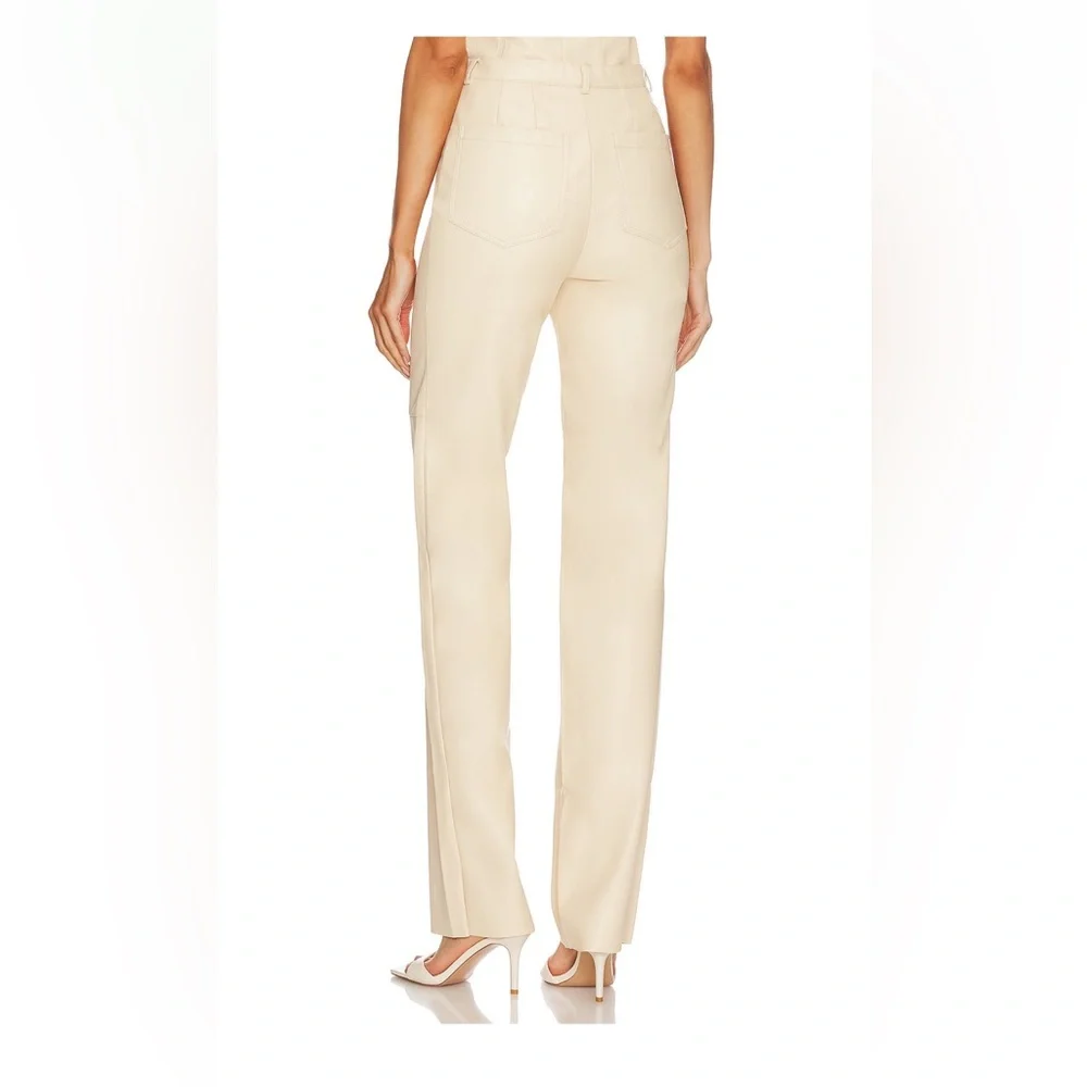 Agolde 90’s pinch waist vanilla leather pants - Picture 3 of 5